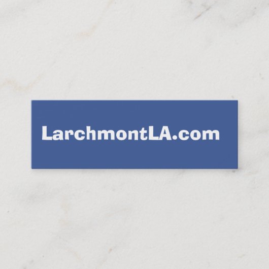 LarchmontLA.com スキニー名刺 (正面)