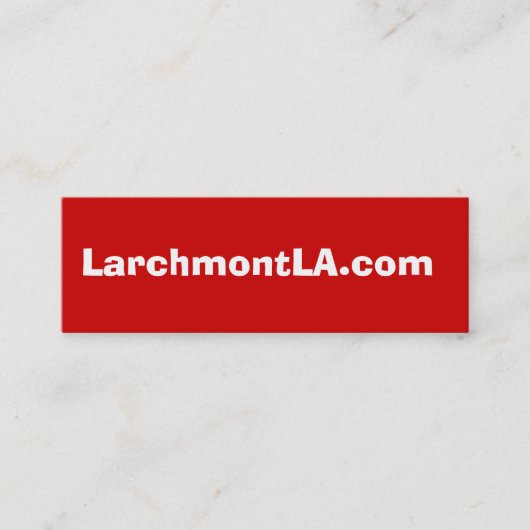 LarchmontLA.com スキニー名刺 (正面)