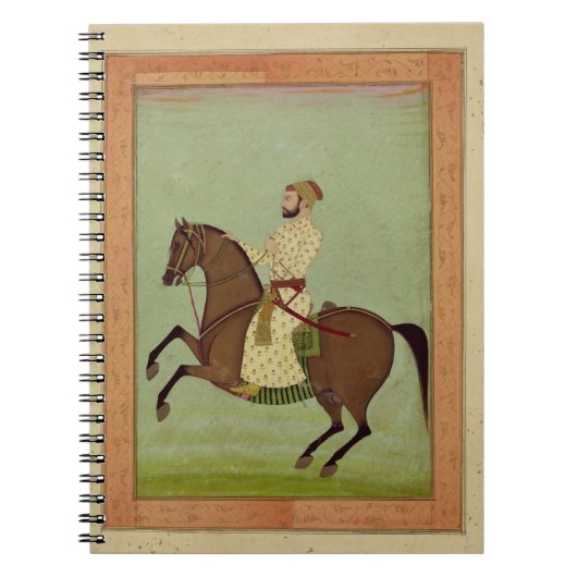 、Largからのc.1790馬上のMughalの貴族、 ノートブック (正面)