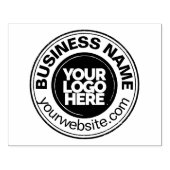 Large はっきりした Round Business Logoのカスタム ラバースタンプ (インプリント)