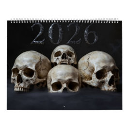 Large 2026 Skull Art Calendar カレンダー