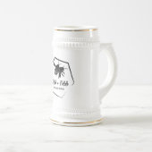 Large 65cl white jug with our black bee emblem ビールジョッキ (正面右)