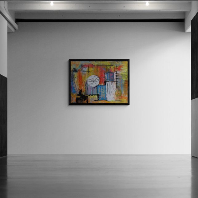 Large Abstract Acrylic Painting メタルプリント (クリエイターアップロード済み)