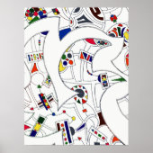 Large Abstract  Ink Drawing ポスター (正面)