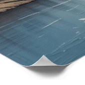 Large Abstract Mountains Painting on Canvas 3d Hea ポスター (角)