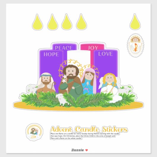 Large Adventerance Candleスタンプ シール (シート)