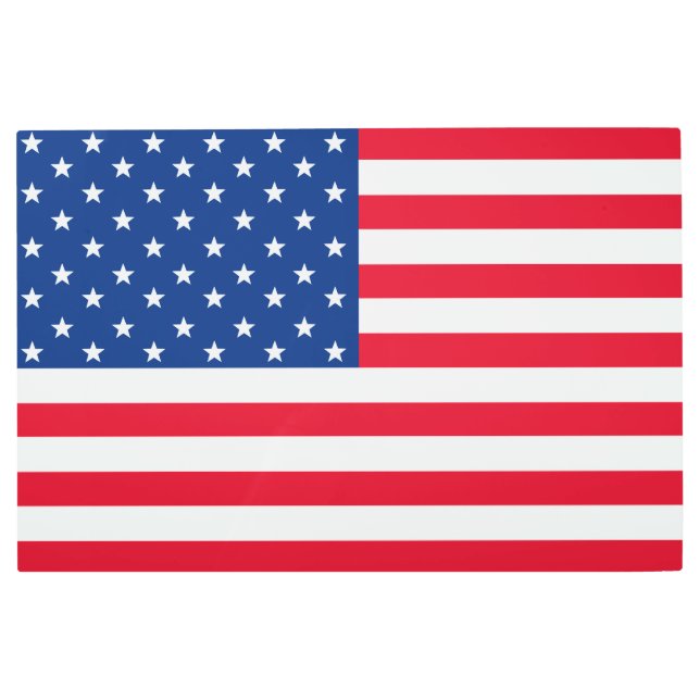 Large American Flag Metal Wall Art メタルプリント (正面)