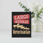 Large Animal Veterinarian Livestock Vet  ポストカード (スタンド正面)