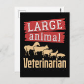 Large Animal Veterinarian Livestock Vet  ポストカード (正面/裏面)