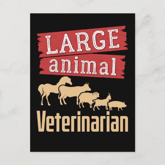 Large Animal Veterinarian Livestock Vet  ポストカード (正面)
