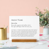 Large Art Gallery Art Exhibit Plaques アクリルサイン (ウェディング)