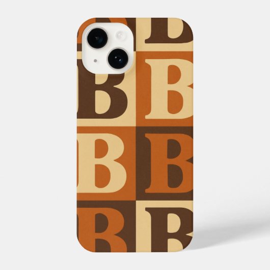 “Large B Graphic Phone Case, Stylish Protector” iPhoneケース (裏面)