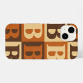 “Large B Graphic Phone Case, Stylish Protector” iPhoneケース (裏面横)