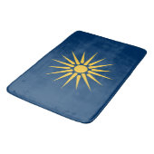 Large bath mat with flag of Macedonia, Greece バスマット (アングル)