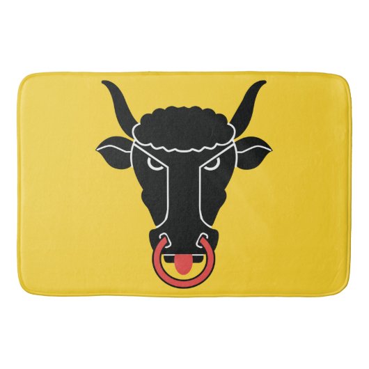 Large bath mat with flag of Uri Canton, Swiss バスマット (正面)