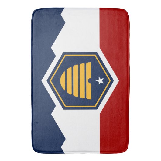 Large bath mat with flag of Utah, USA バスマット (正面縦)