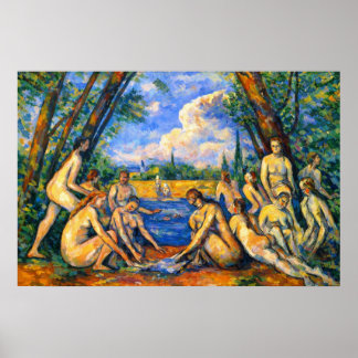 Large Bathers by Paul Cezanne ポスター