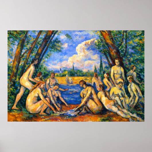 Large Bathers by Paul Cezanne ポスター (正面)