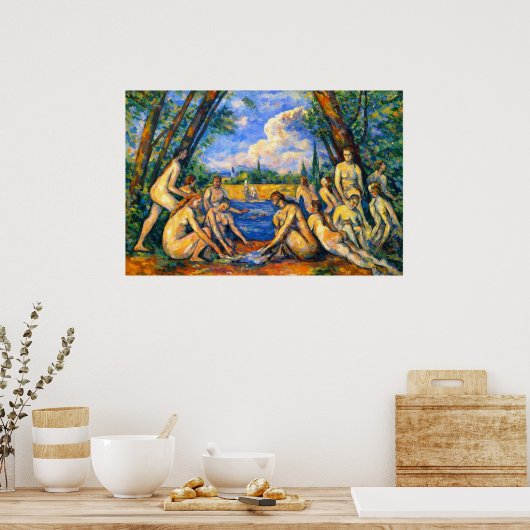 Large Bathers by Paul Cezanne ポスター (キッチン)