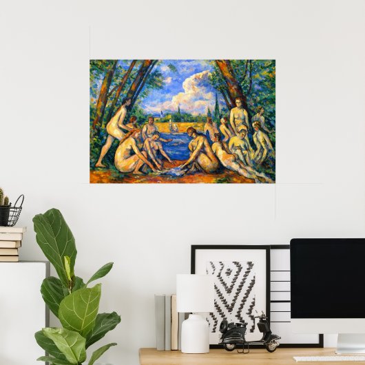 Large Bathers by Paul Cezanne ポスター (ホームオフィス)