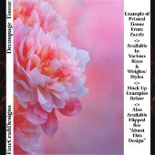 Large Beautiful Pink Peony Flower EY9L Decoupage 薄葉紙