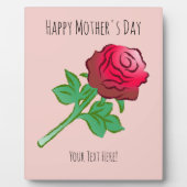 Large Beautiful Red Rose フォトプラーク (正面)