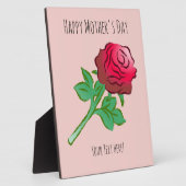 Large Beautiful Red Rose フォトプラーク (側面)