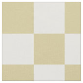 Large, Beige Checkers Pattern Fabric ファブリック (クローズアップ)