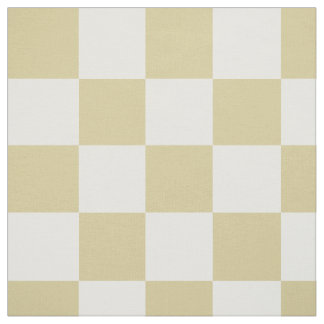 Large, Beige Checkers Pattern Fabric ファブリック