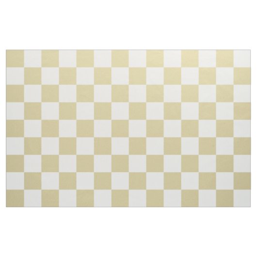 Large, Beige Checkers Pattern Fabric ファブリック (ファットクウォーター)