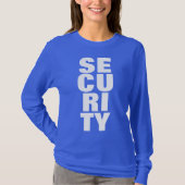 Large Big Font Text Royal Blue Womens Security Tシャツ (正面)
