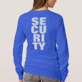 Large Big Font Text Royal Blue Womens Security Tシャツ (裏面)