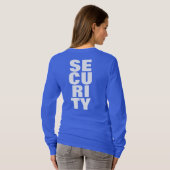 Large Big Font Text Royal Blue Womens Security Tシャツ (裏面フル)