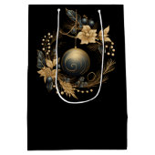 LARGE BLACK & GOLD CHRISTMAS ORNAMENT ミディアムペーパーバッグ (裏面)
