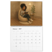 Large Black Woman Calendar 2026 カレンダー (2月 2027)