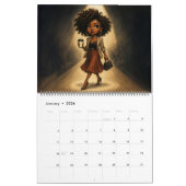 Large Black Woman Calendar 2026 カレンダー (1月 2026)