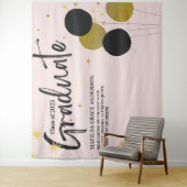 Large BlackGold卒業パーティーの写真の背景 タペストリー (インサイチュ)