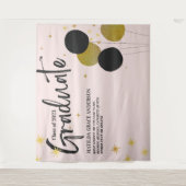 Large BlackGold卒業パーティーの写真の背景 タペストリー (正面)