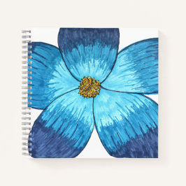 Large Blue Flower ノートブック