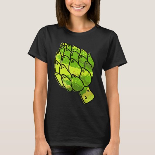 Large Botanical Artichokes  Vegetarian Tシャツ (正面)