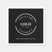 Large BusinessロゴWebサイ企業のト スタンダードカクテルナプキン (正面)