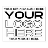 Large Business Logo, Name, Website ラバースタンプ (インプリント)
