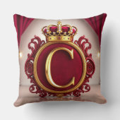 Large C Monogram on Red Velvet クッション (裏面)