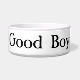 Large Ceramic Good Boy Pet Bowl for Your Good Boy ボウル