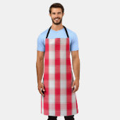 Large Checkered Apron エプロン (着用した状態)