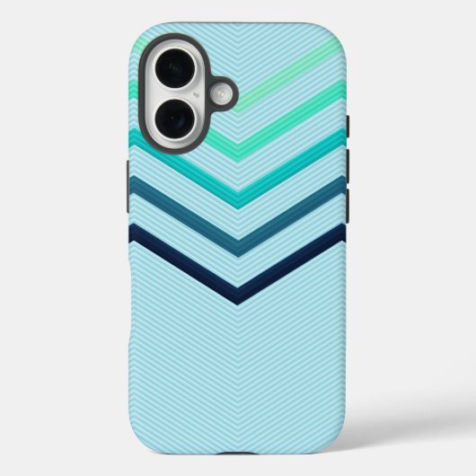 Large Chevron Stripes on Pale Blue Phone Cover Case-Mate iPhoneケース (裏面)