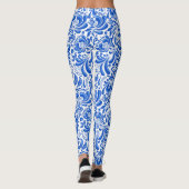 Large China blue and white pattern Leggings レギンス (裏面)