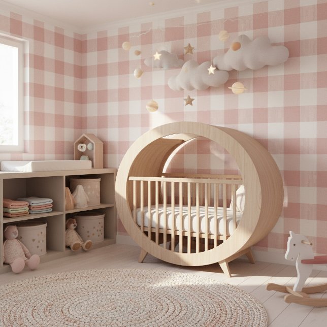 Large Classic Gingham Check Pink ID1245 壁紙 (クリエイターアップロード済み)