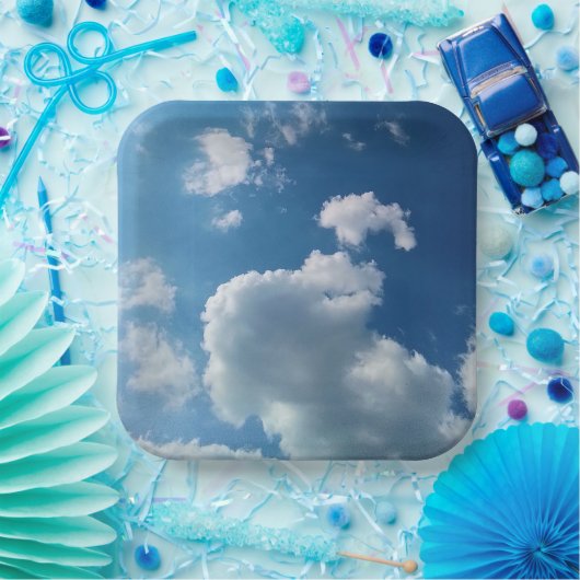 Large cloud ペーパープレート (パーティー)
