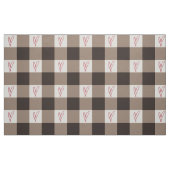 Large Cocoa Heart Gingham - Cotton Twill Fabric ファブリック (ファットクウォーター)